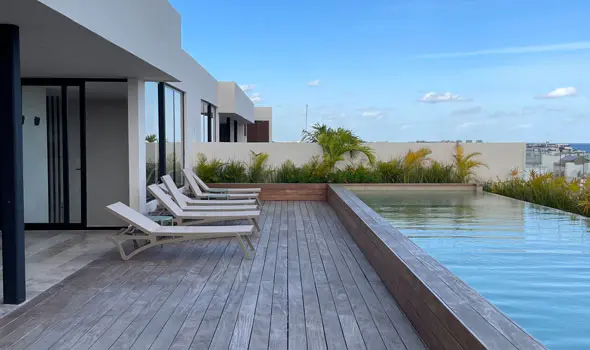 apartamento-playa-del-carmen Apartamento de lujo en Playa del Carmen con piscina y vista al mar