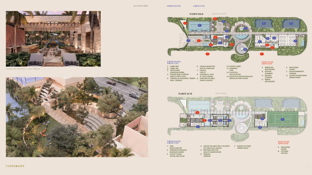 Planos de urbanizacion con propiedades en terrenos y casas en Playa del Carmen